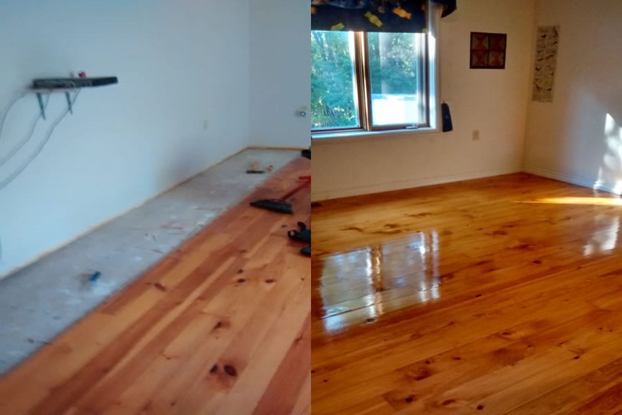 Before and After Hardwood Sanding 2 Staining - Cornwall painting And Handyman Services Before and After Hardwood Sanding 2 Staining - Cornwall painting And Handyman Services